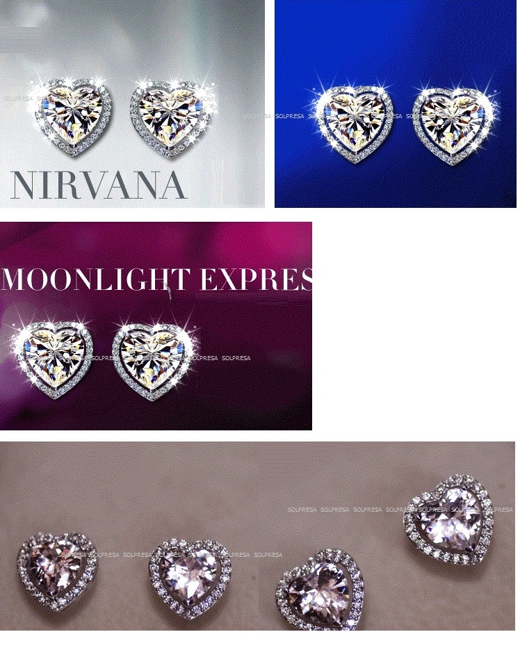 Solpresa Austrian Crystal Diamond Stud Earrings
