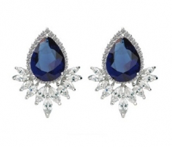 Solpresa Jade Palace Gemstone Exquisite Earrings BLUE