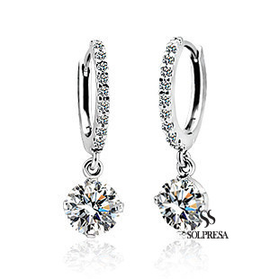 Solpresa Classic Swarovski Crystal Zircon Earrings