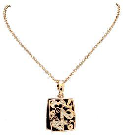 Solpresa Lucky Number Rose Gold Double Pendant Necklace
