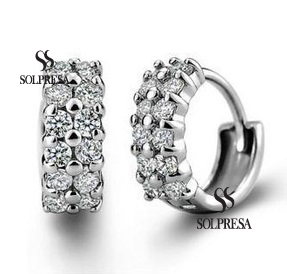 Solpresa Simple Elegant Classic Diamond Earrings