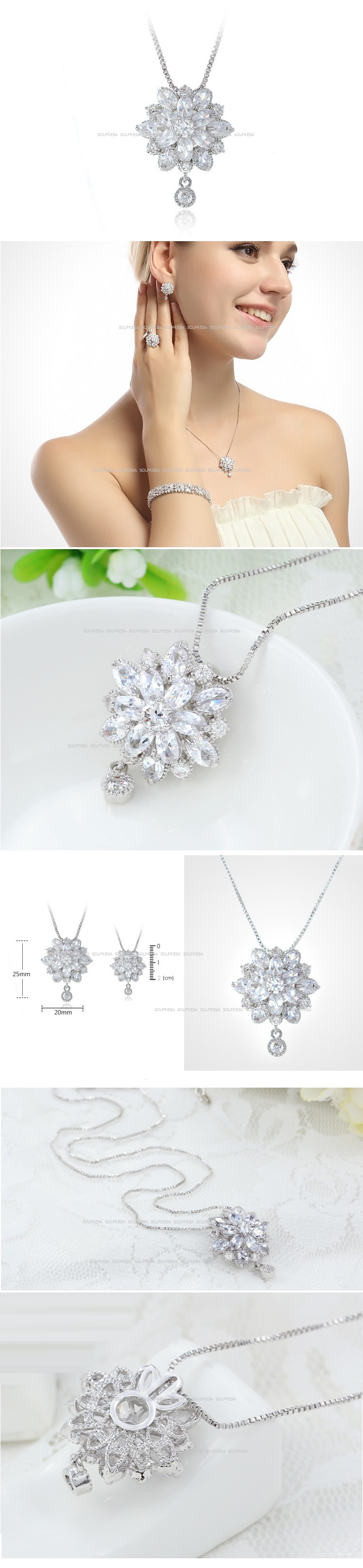 Solpresa Bridal Prosperity Flower 18K Necklace