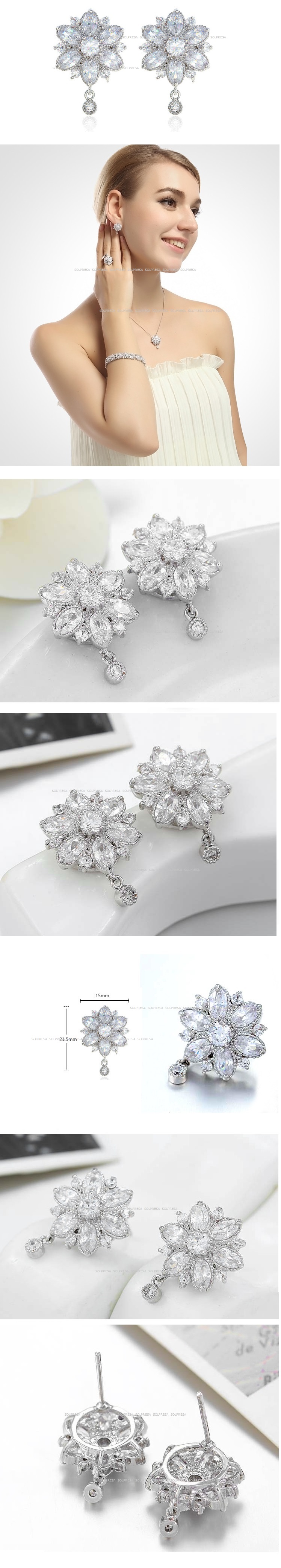 Solpresa Bridal Prosperity Flower 18K Earrings