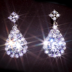 Solpresa Swiss 925 Sterling Silver Austrian Crystal Diamond Earrings Stud