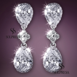 Solpresa Austrian Crystal Gemstone Handmade Earrings 